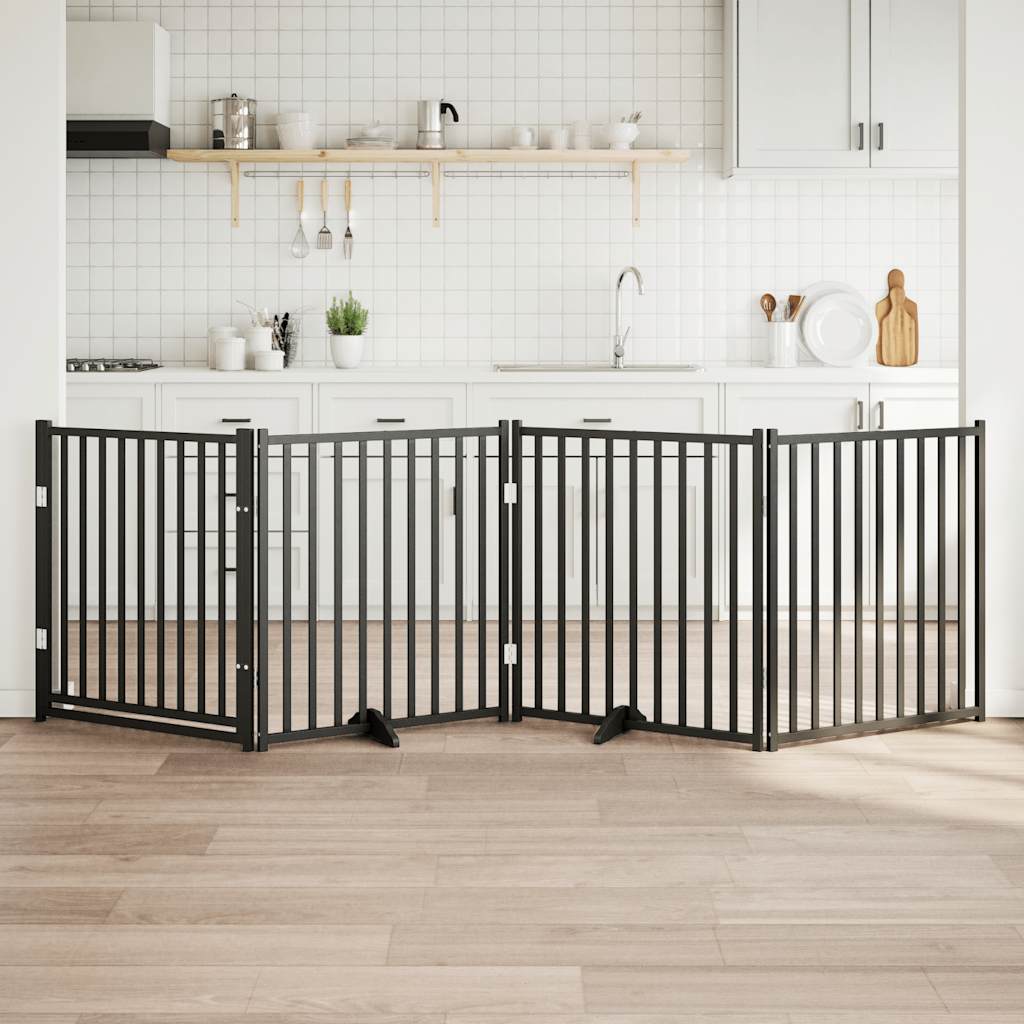 vidaXL 3-tlg. Hundetor Faltbar 150 cm Massivholz Tanne