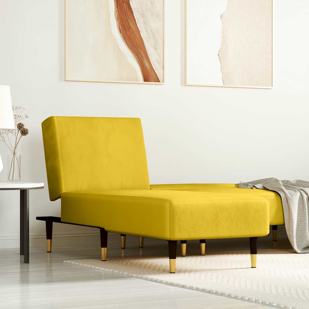 vidaXL Chaiselongue Blau Samt