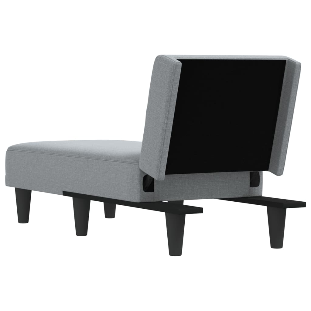 vidaXL Chaiselongue Hellgrau Stoff