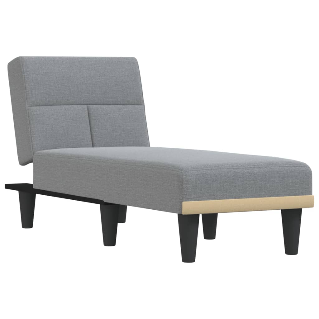 vidaXL Chaiselongue Hellgrau Stoff