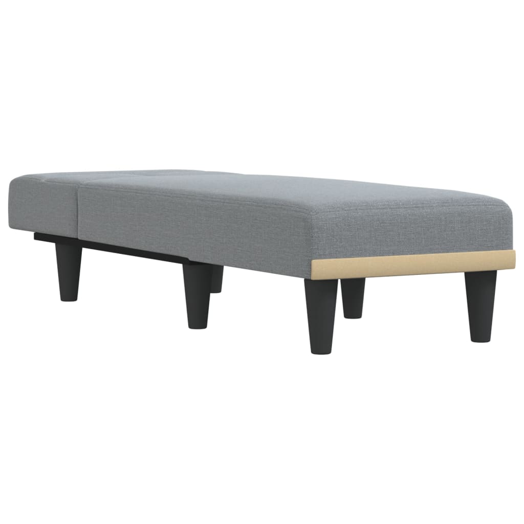 vidaXL Chaiselongue Hellgrau Stoff