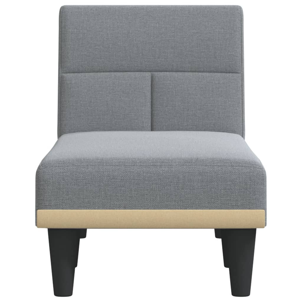 vidaXL Chaiselongue Hellgrau Stoff