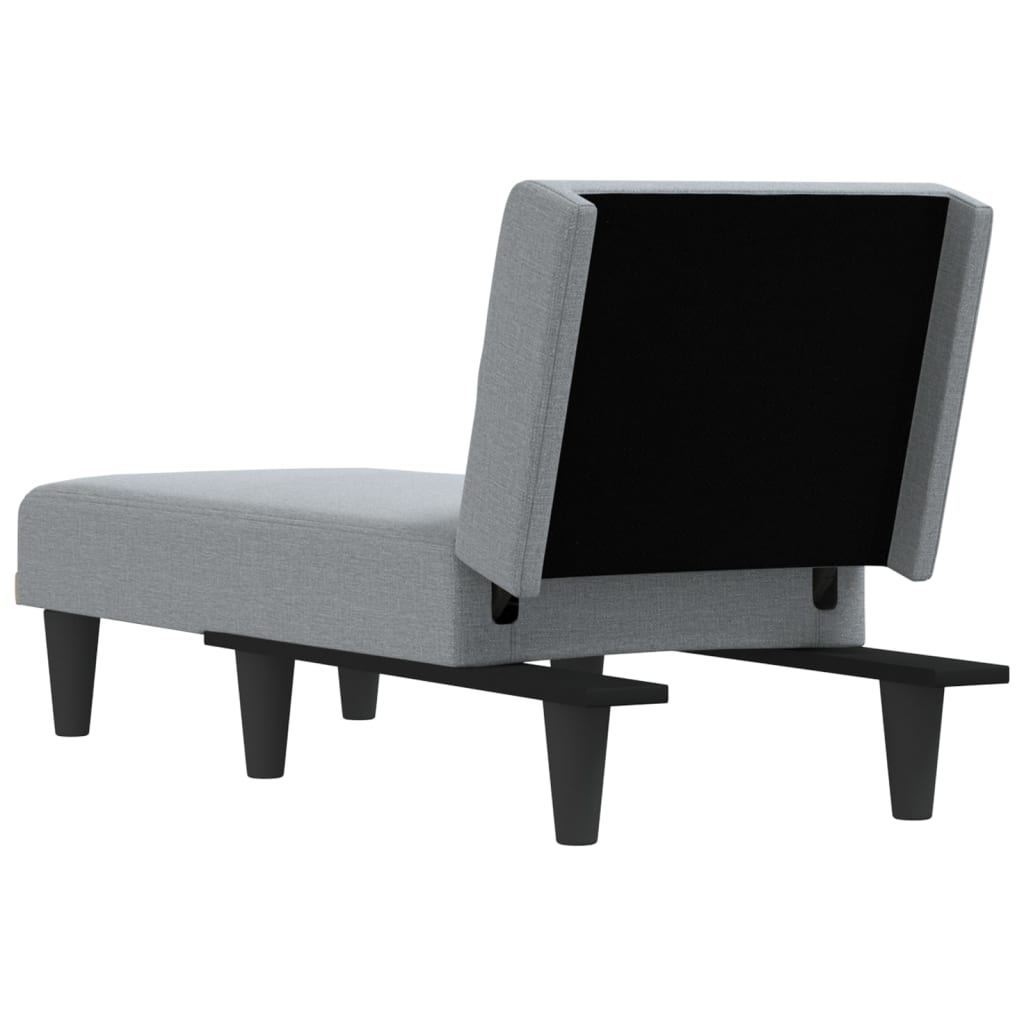 vidaXL Chaiselongue Hellgrau Stoff