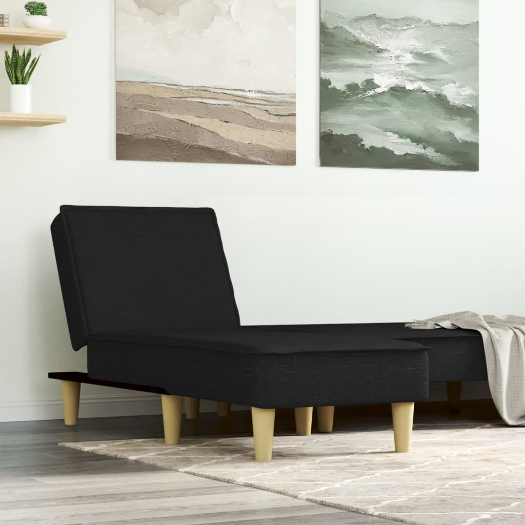 vidaXL Chaiselongue Hellgrau Stoff