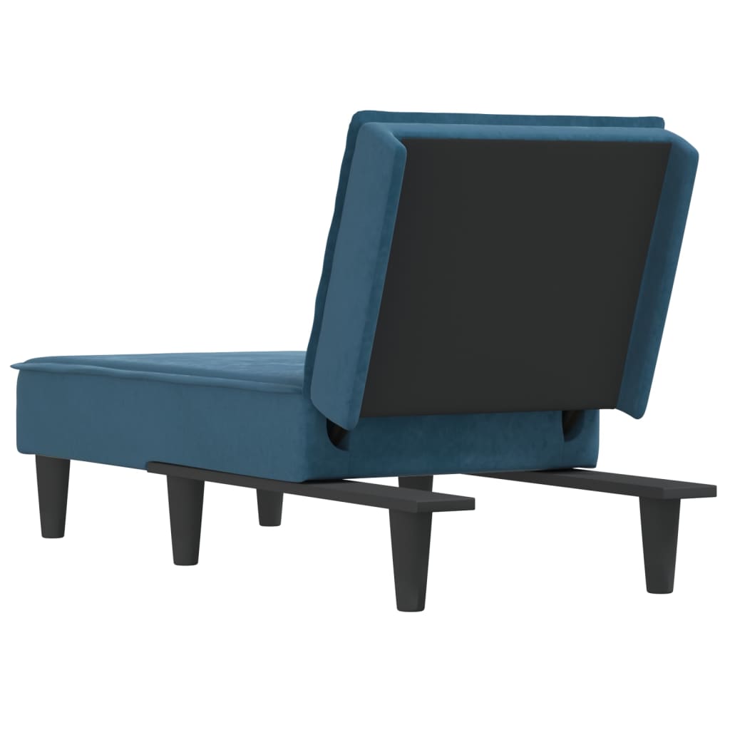 vidaXL Chaiselongue Blau Samt