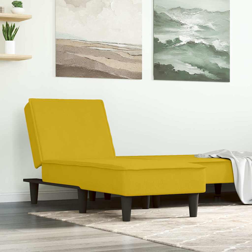vidaXL Chaiselongue Blau Samt