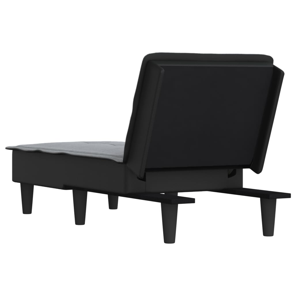 vidaXL Chaiselongue Hellgrau Stoff