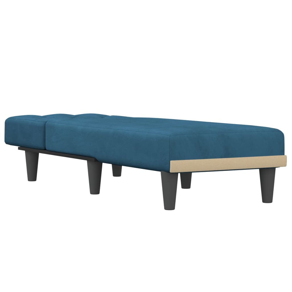 vidaXL Chaiselongue Blau Samt