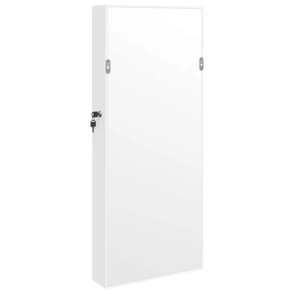 vidaXL Spiegel-Schmuckschrank mit LED-Beleuchtung Wandmontage Weiß