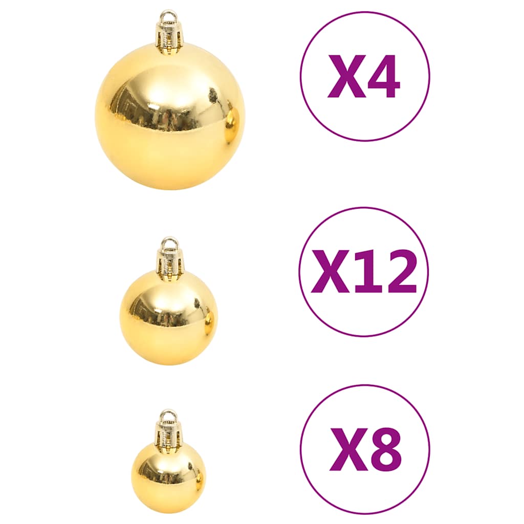 vidaXL 111-tlg. Weihnachtskugel-Set Golden Polystyrol