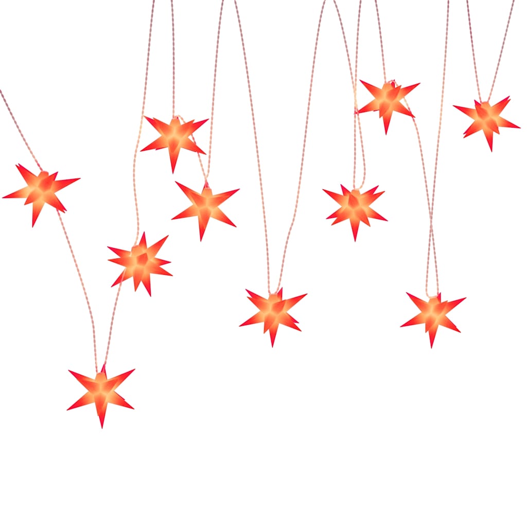 vidaXL LED-Weihnachtssterne 10 Stk. Rot 10 cm