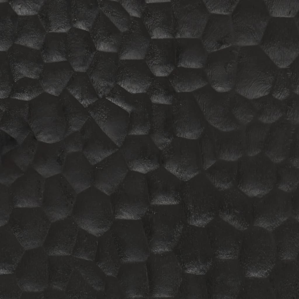 vidaXL TV-Schrank Schwarz 80x31x46 cm Massivholz Mango