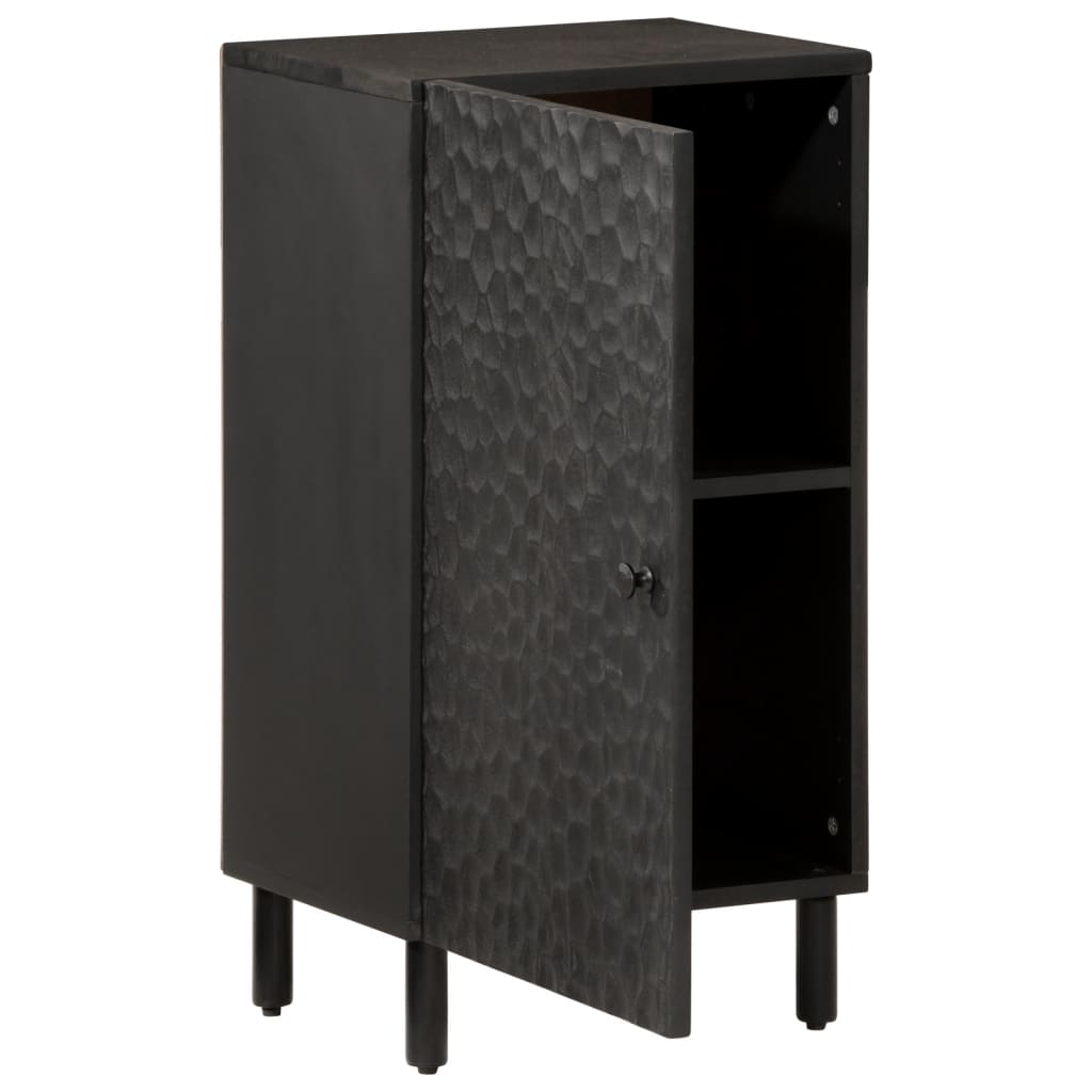 vidaXL Beistellschrank Schwarz 40x33x75 cm Massivholz Mango