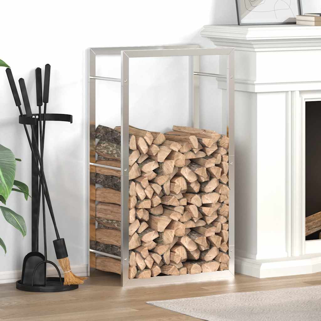 vidaXL Brennholzregal Mattschwarz 50x28x56 cm Stahl