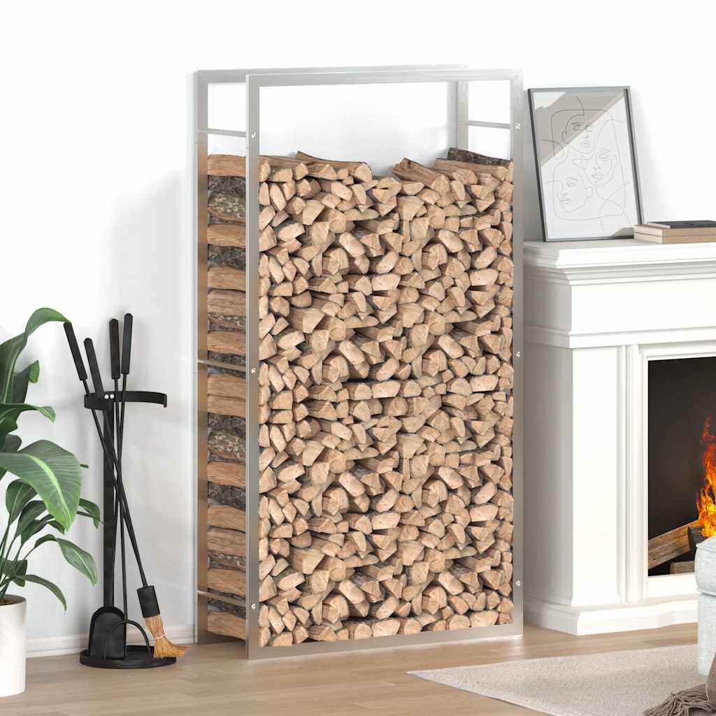 vidaXL Brennholzregal Mattschwarz 50x28x56 cm Stahl