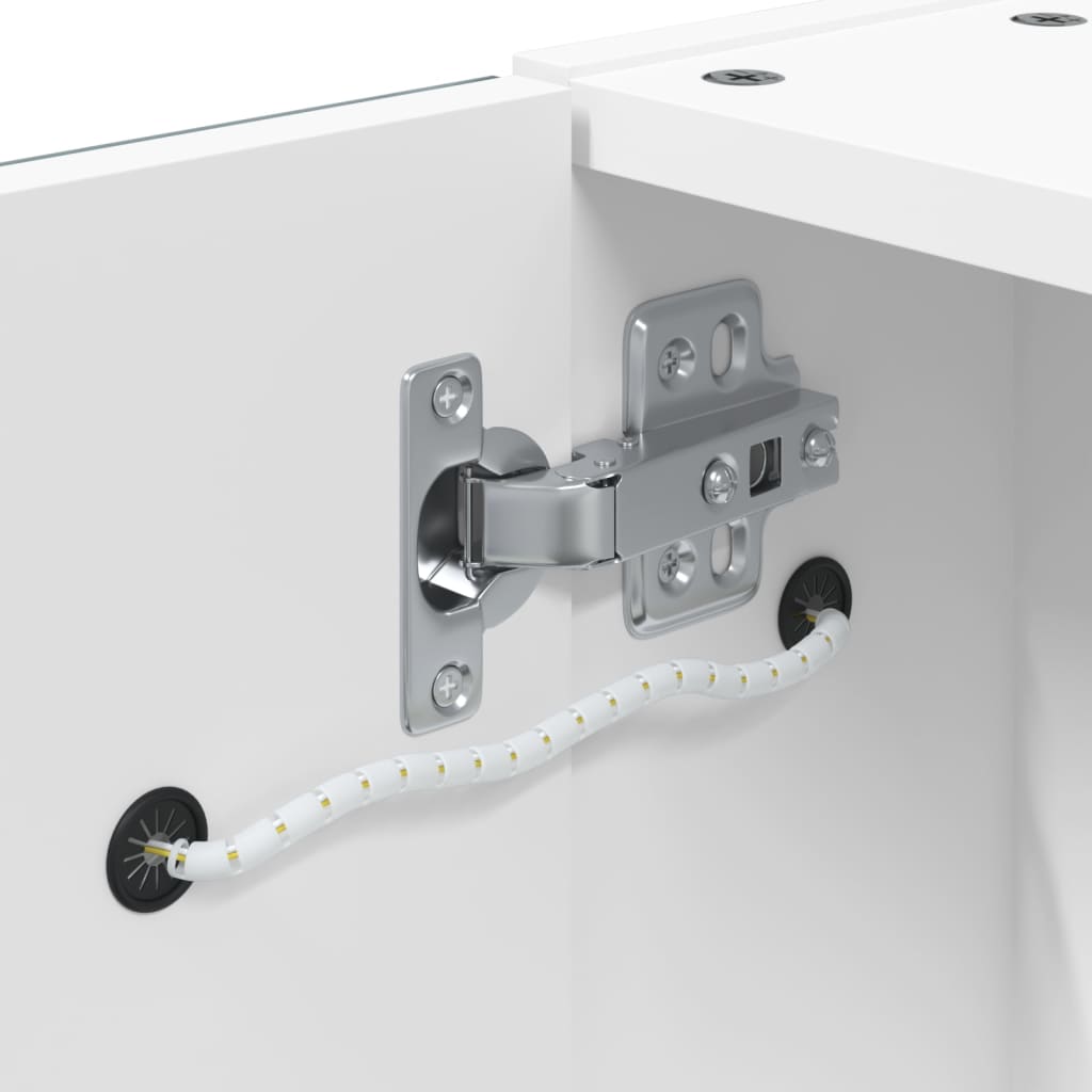 vidaXL Spiegelschrank mit LED-Beleuchtung Weiß 45x13x52 cm