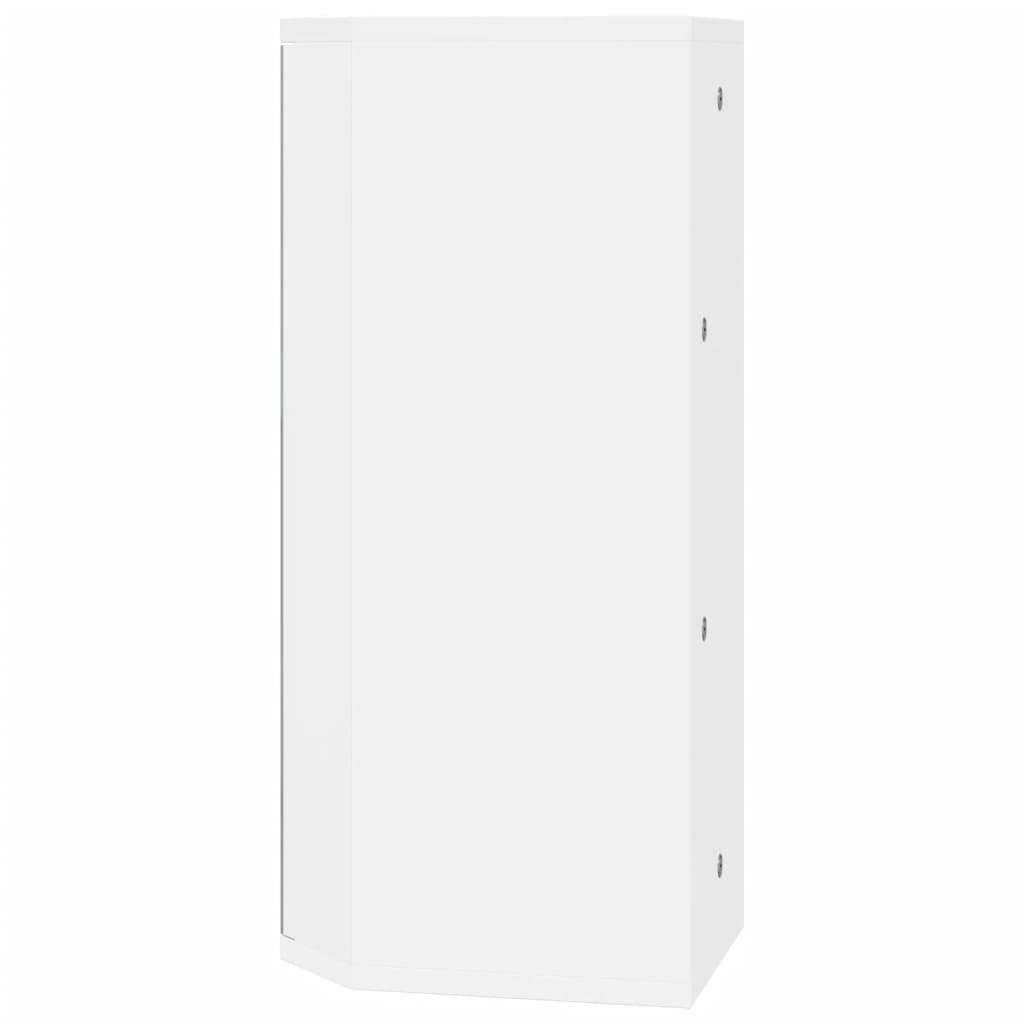 vidaXL Eck-Spiegelschrank Weiß 30x24x60 cm