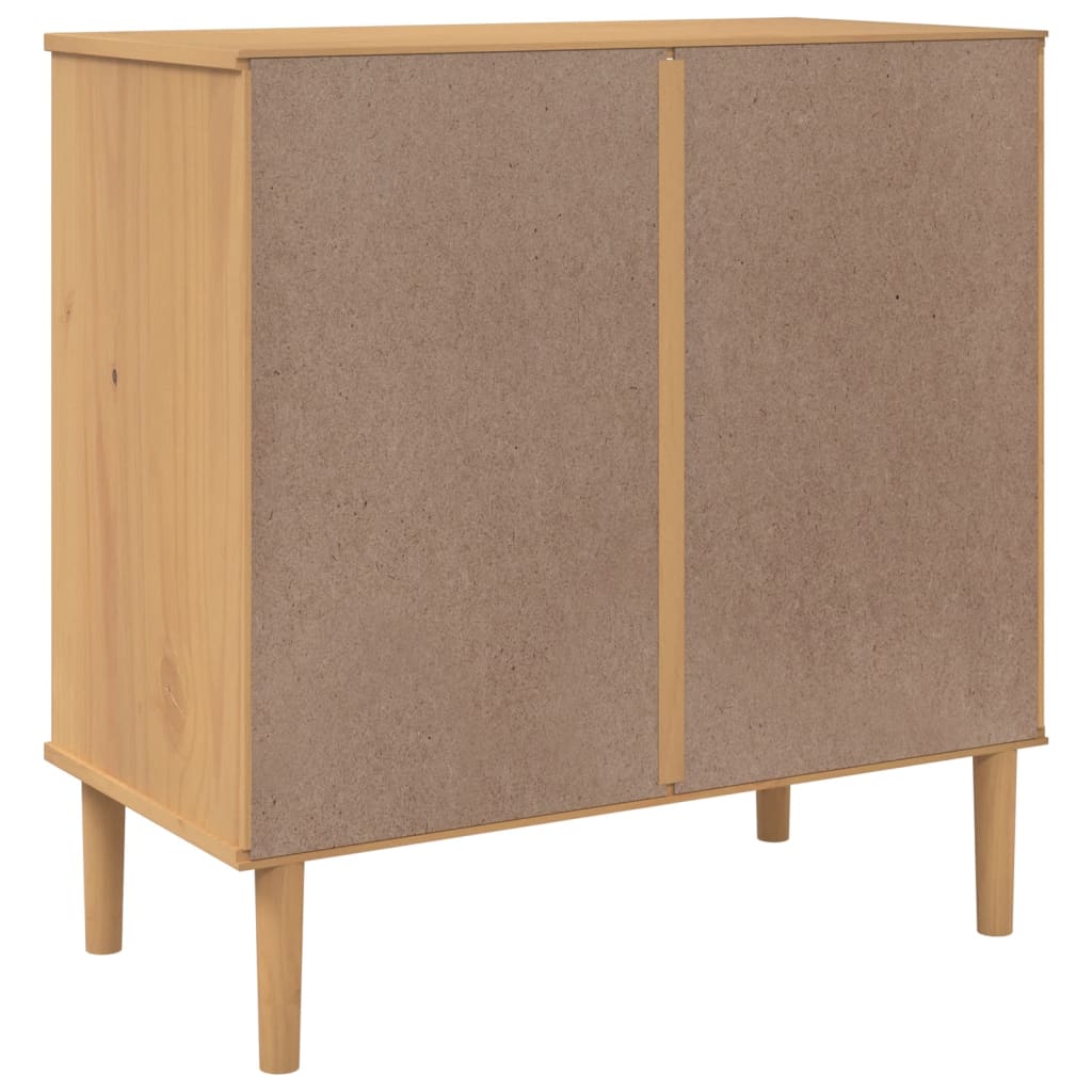 vidaXL Sideboard SENJA Rattan-Optik Braun 80x40x80 cm Kiefernholz