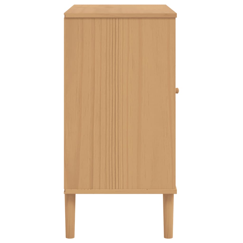 vidaXL Sideboard SENJA Rattan-Optik Braun 80x40x80 cm Kiefernholz