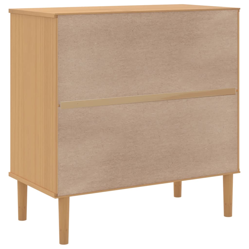 vidaXL Sideboard SENJA Rattan-Optik Braun 80x40x80 cm Kiefernholz