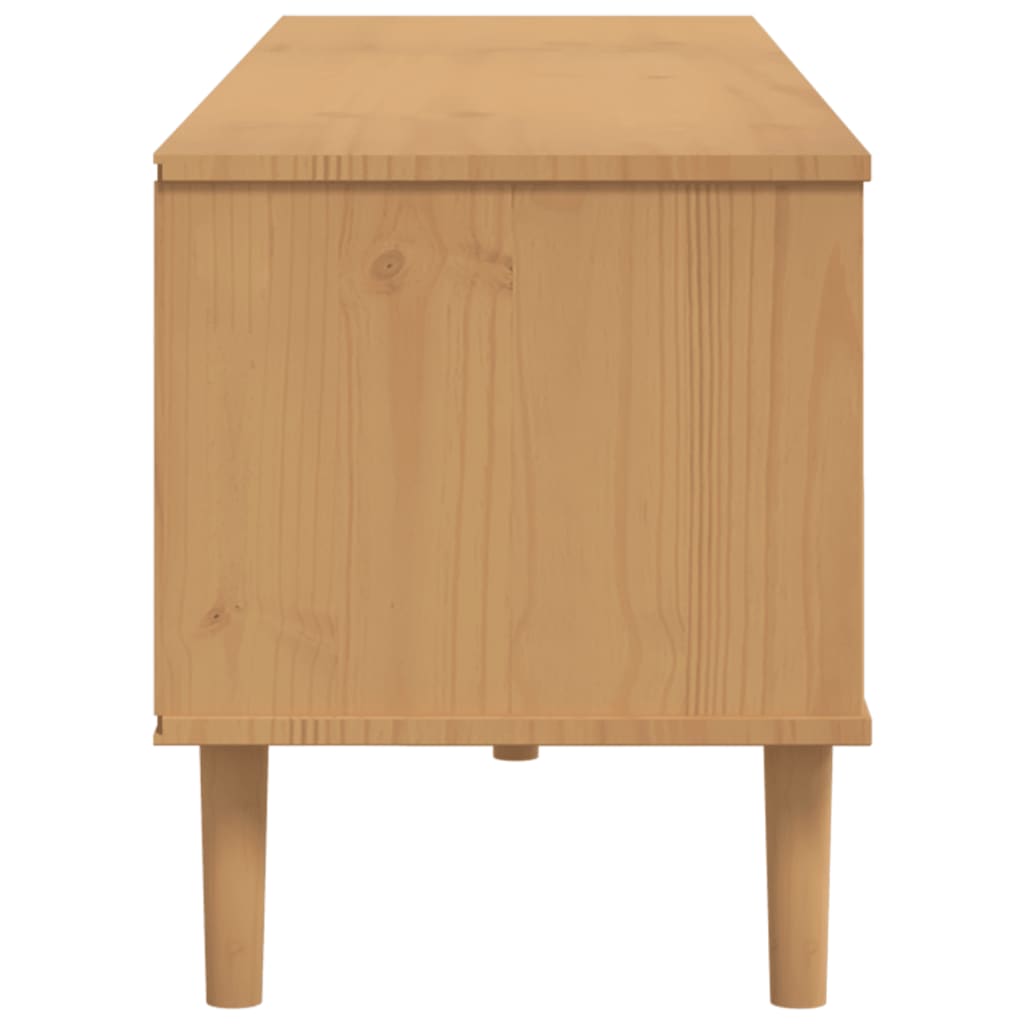 vidaXL TV-Schrank SENJA Rattan-Optik Braun 158x40x49 cm Kiefernholz