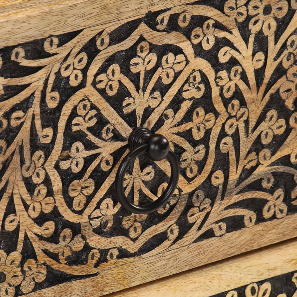 vidaXL Nachttisch 40x33x46 cm Massivholz Mango