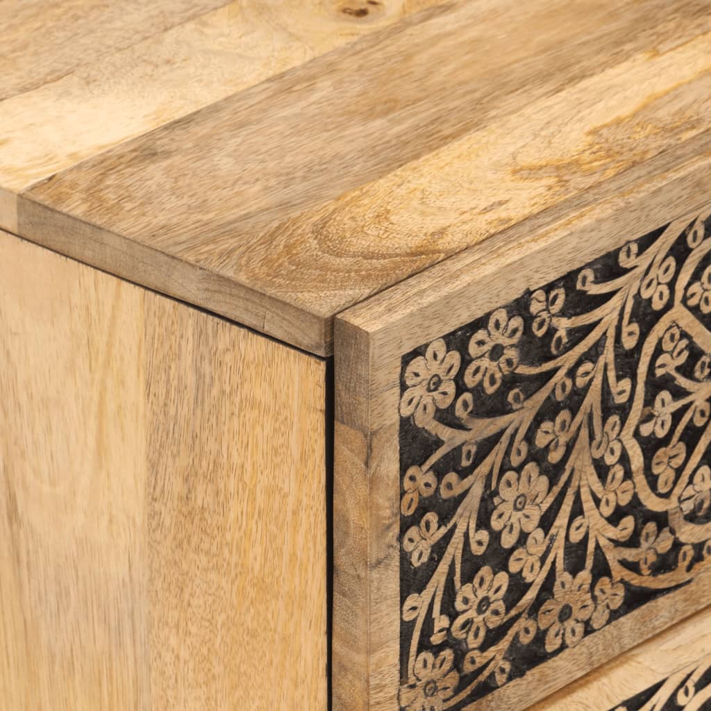 vidaXL Nachttisch 40x33x46 cm Massivholz Mango