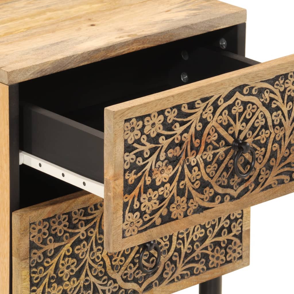 vidaXL Nachttisch 40x33x46 cm Massivholz Mango