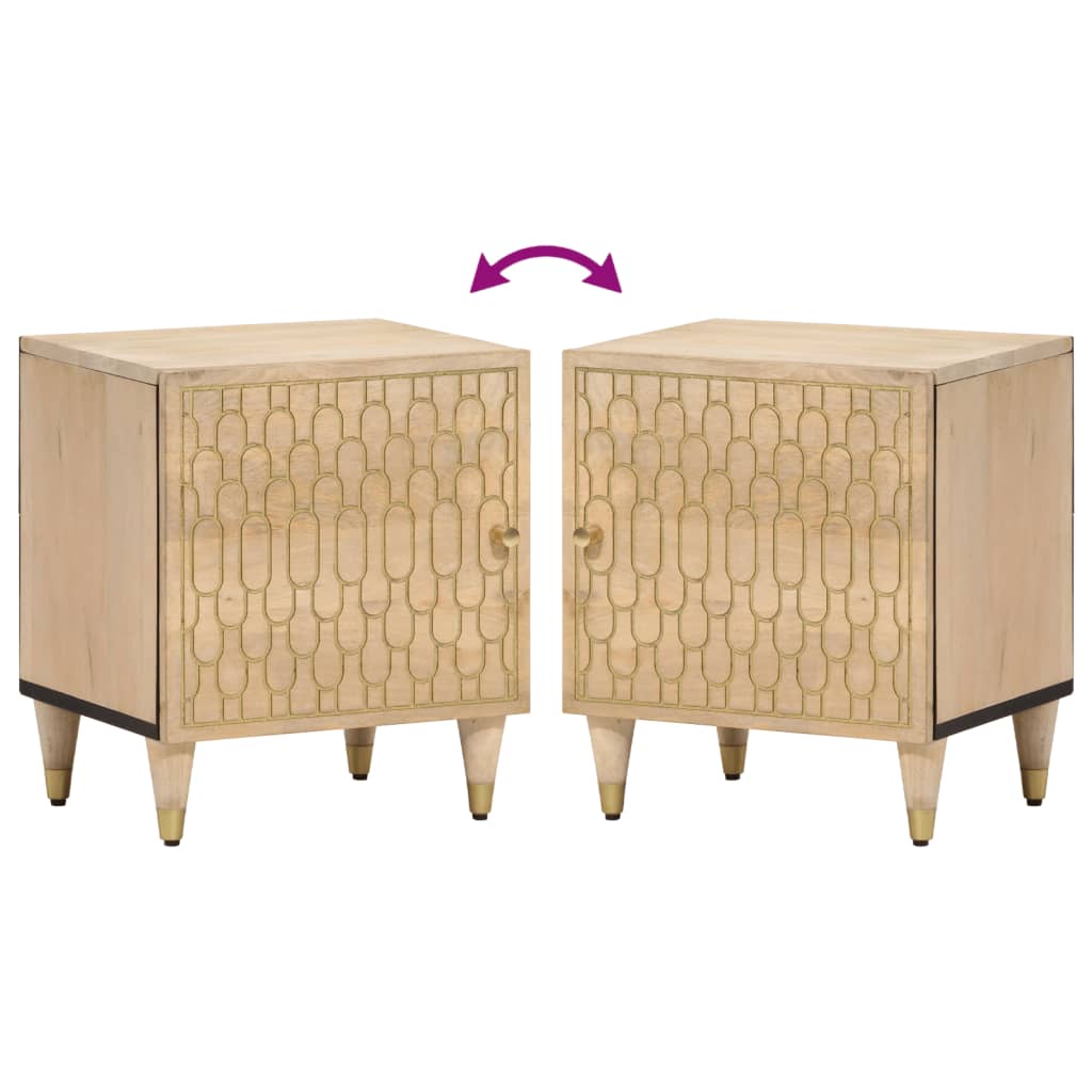 vidaXL Nachttisch 40x33x46 cm Massivholz Mango