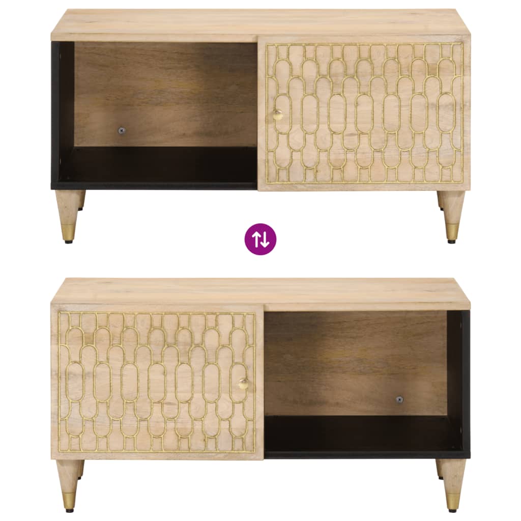 vidaXL Couchtisch 80x50x40 cm Massivholz Mango