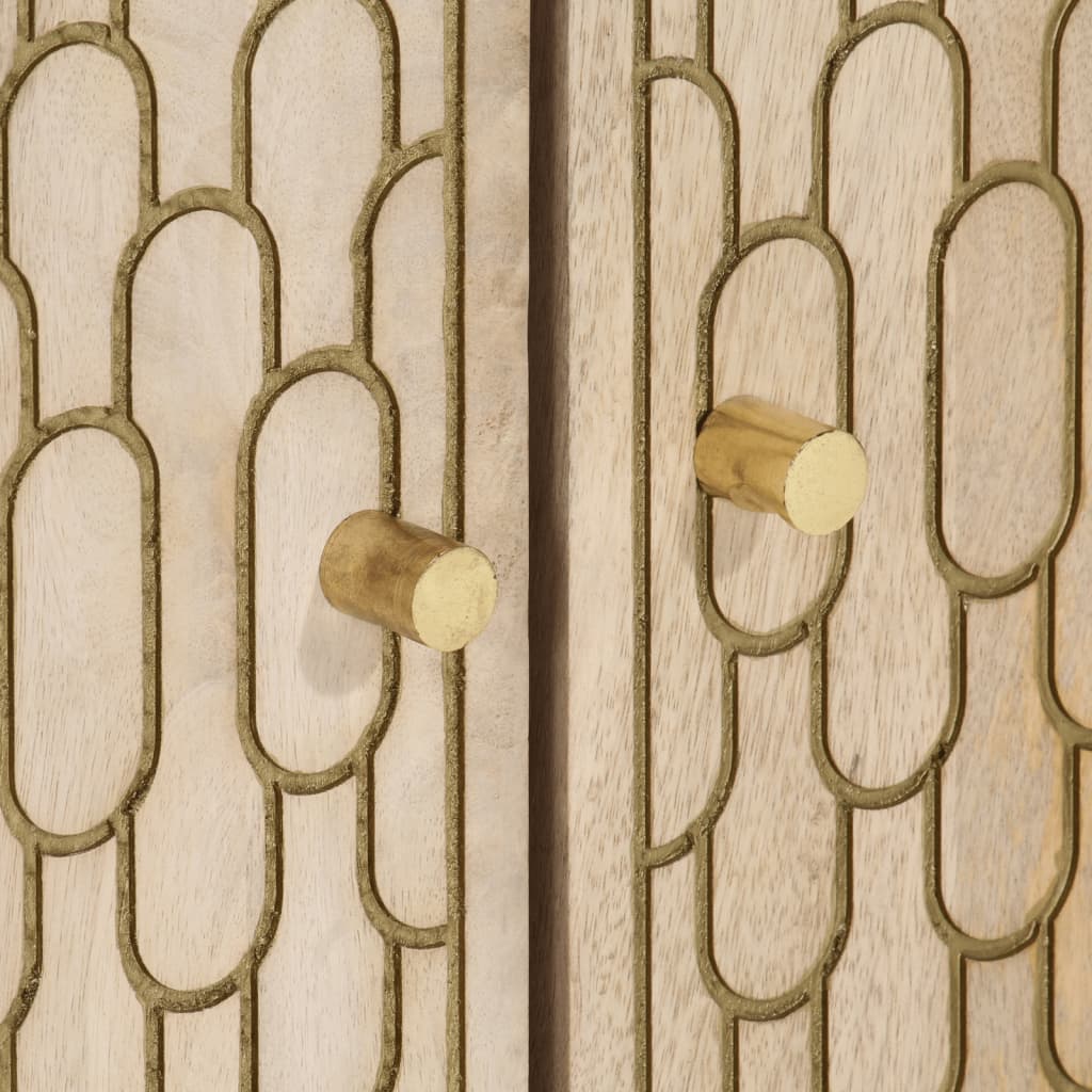 vidaXL Waschbeckenunterschrank 62x33x58 cm Massivholz Mango