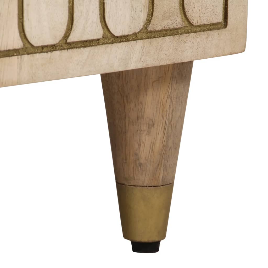 vidaXL Badschrank 38x33x160 cm Massivholz Mango