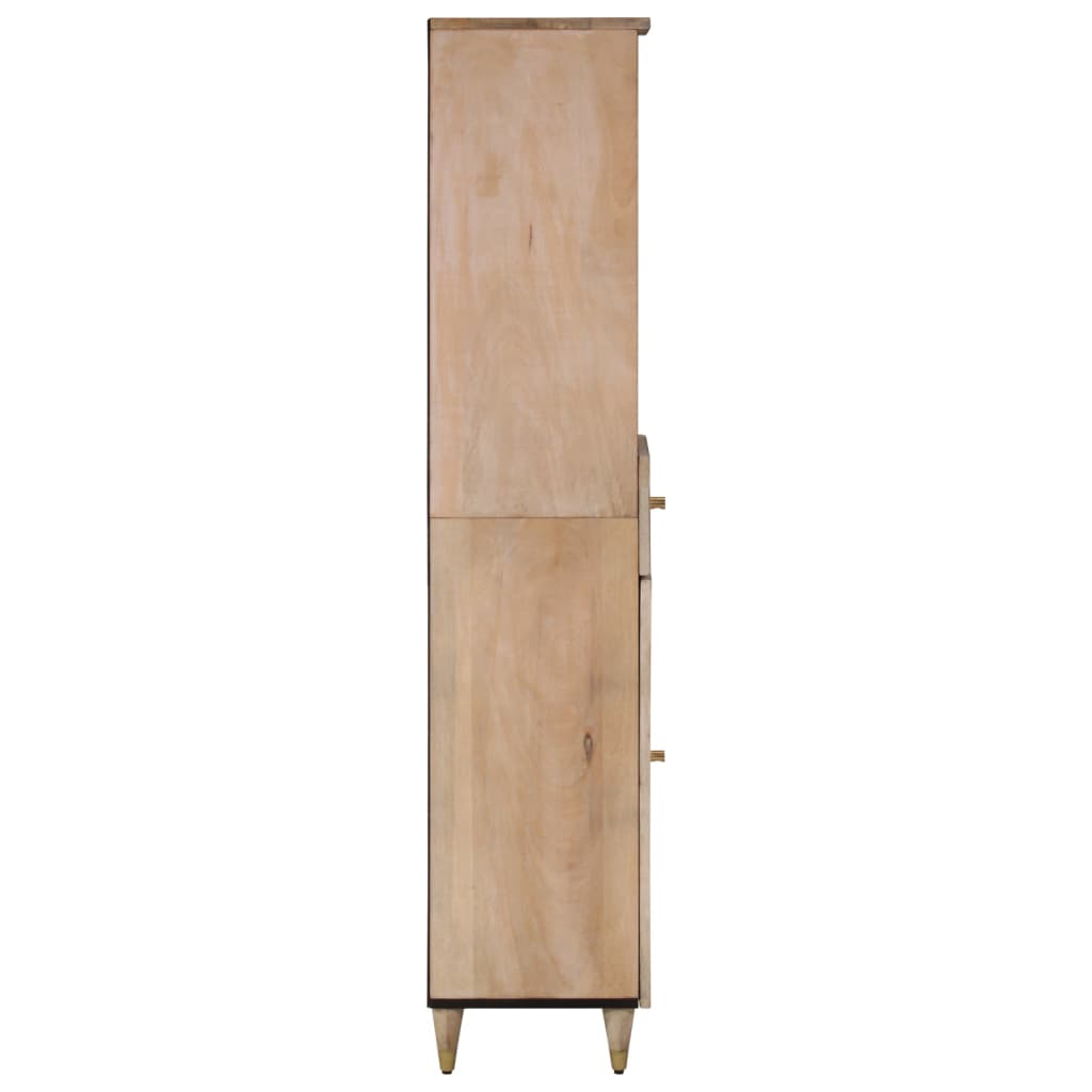 vidaXL Badschrank 38x33x160 cm Massivholz Mango