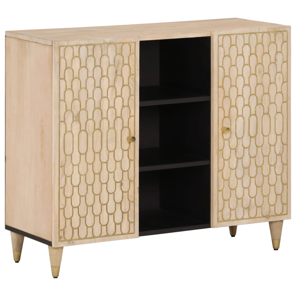 vidaXL Beistellschrank 90x33x75 cm Massivholz Mango