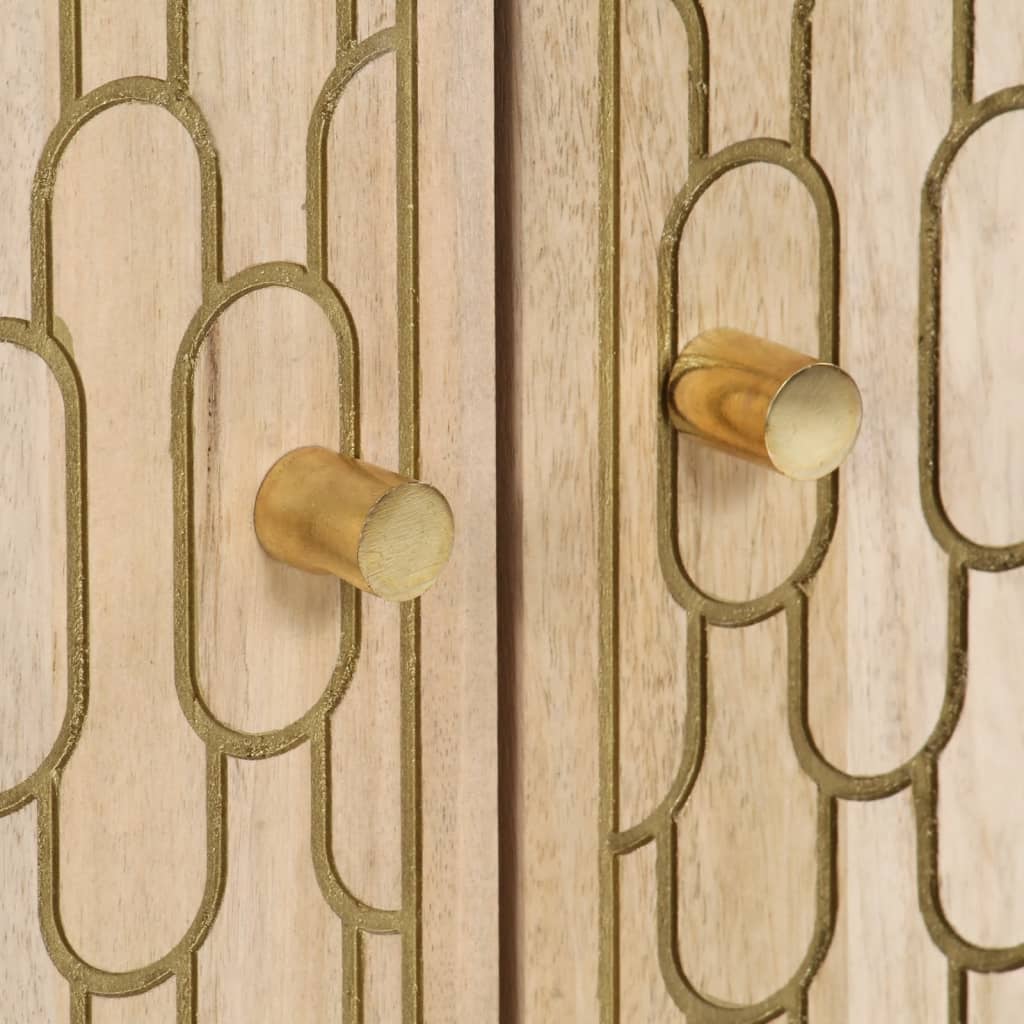 vidaXL Highboard 60x33x100 cm Massivholz Mango