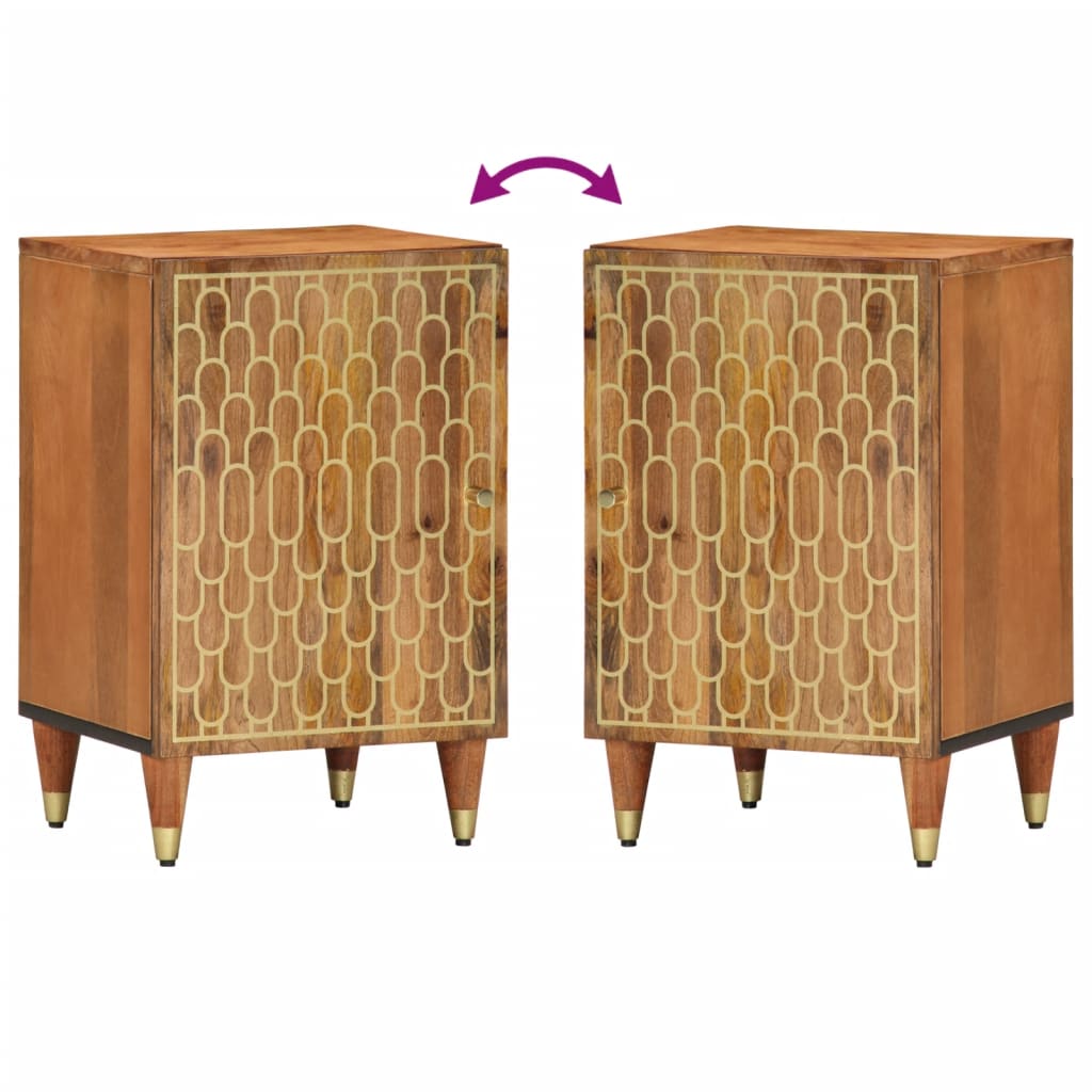 vidaXL Badschrank 38x33x58 cm Massivholz Mango