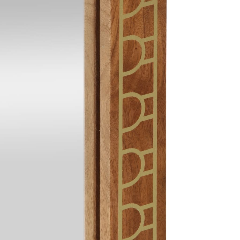 vidaXL Badspiegel 50x70x2,5 cm Massivholz Mango und Glas