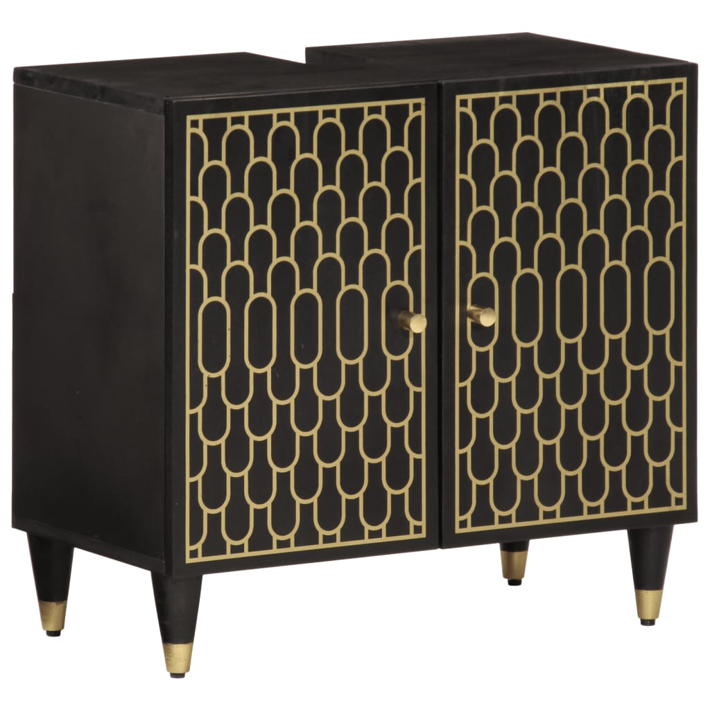 vidaXL Waschbeckenunterschrank 62x33x58 cm Massivholz Mango