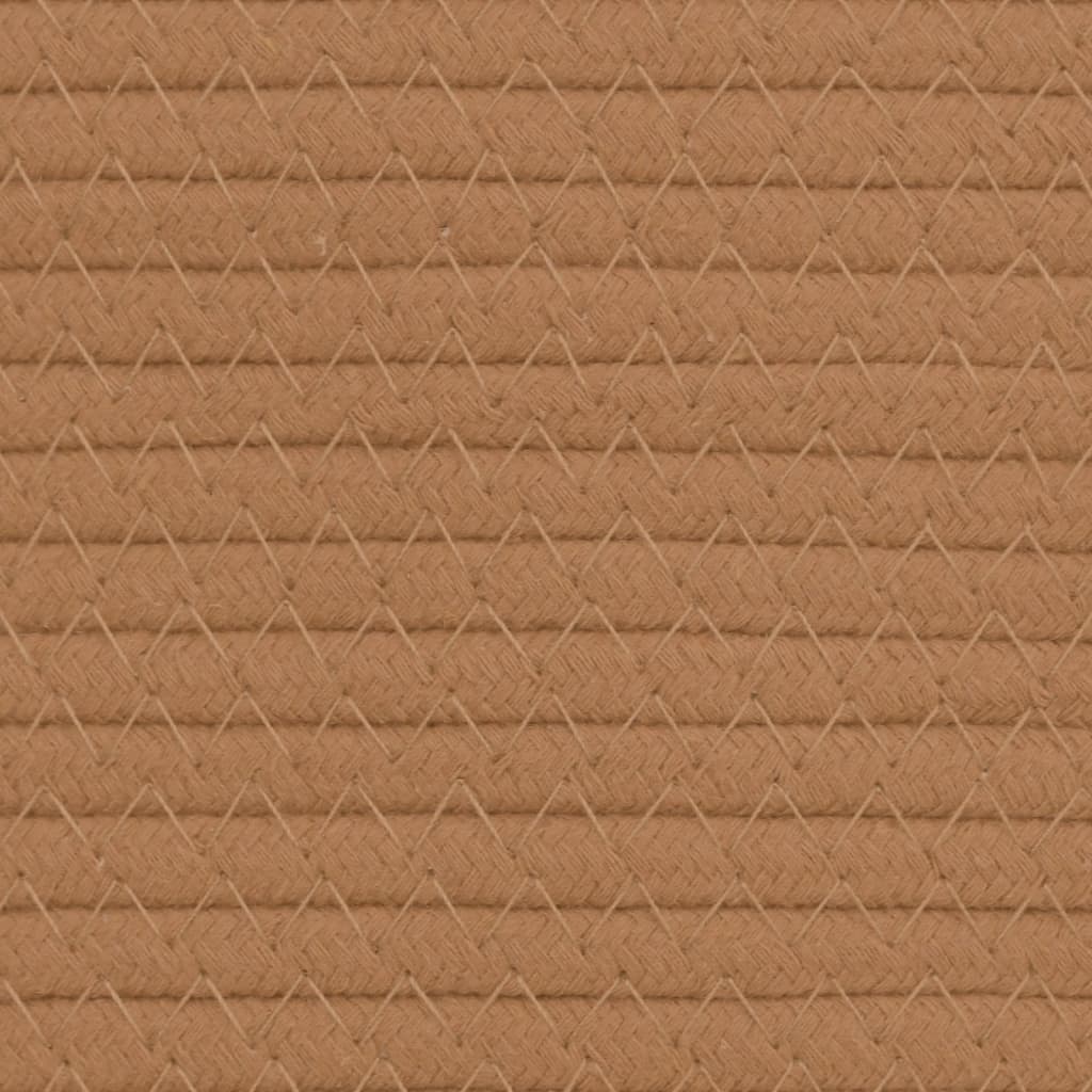 vidaXL Aufbewahrungskorb Braun und Weiß Ø49x65 cm Baumwolle