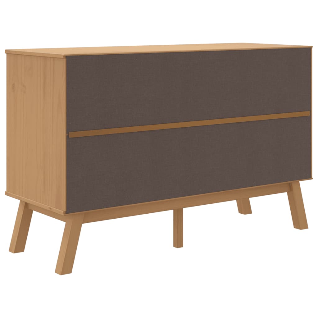 vidaXL Sideboard OLDEN Braun 114x43x73,5 cm Massivholz Kiefer