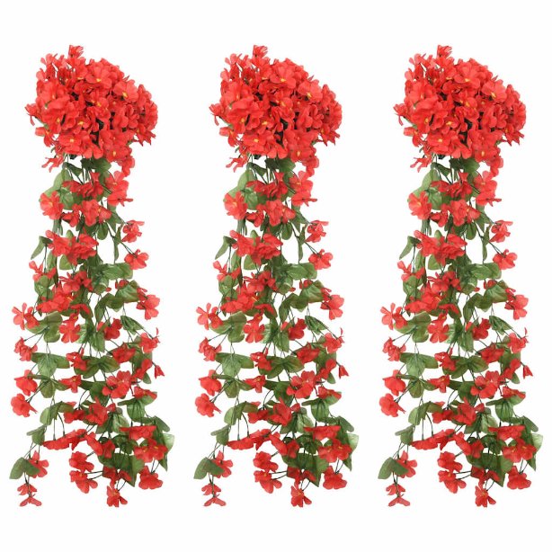 vidaXL Weihnachtskränze Blumen 3 Stk. Gelb 85 cm