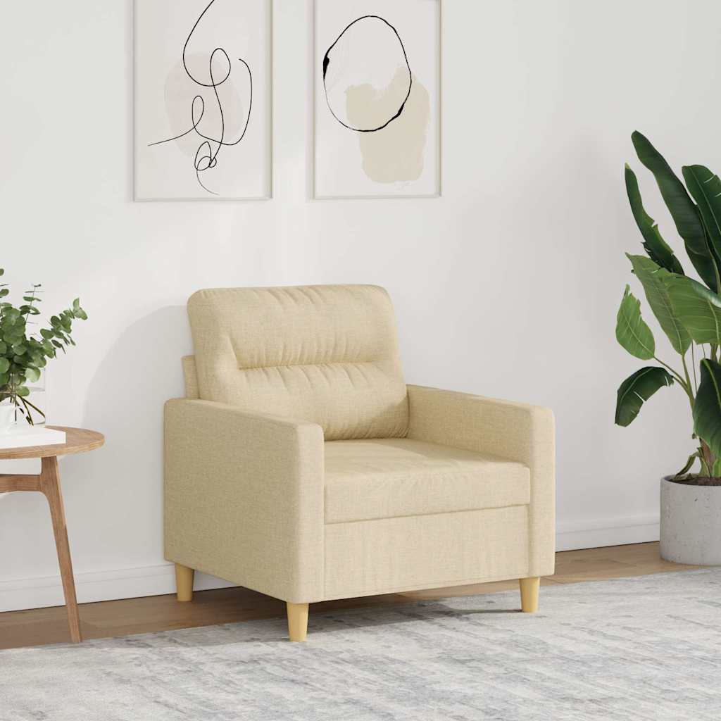 vidaXL Sofasessel Hellgrau 60 cm Stoff