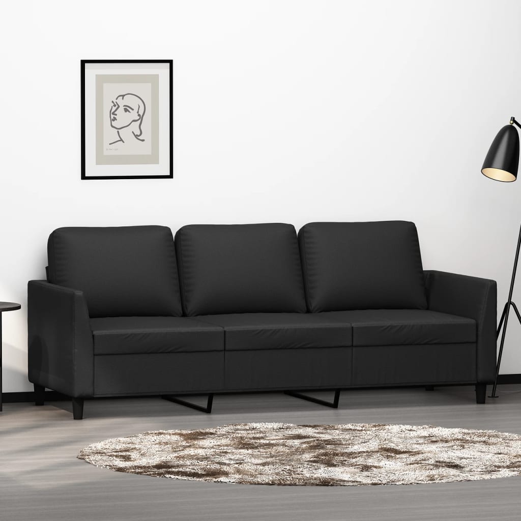 vidaXL Sessel Schwarz 60 cm Kunstleder