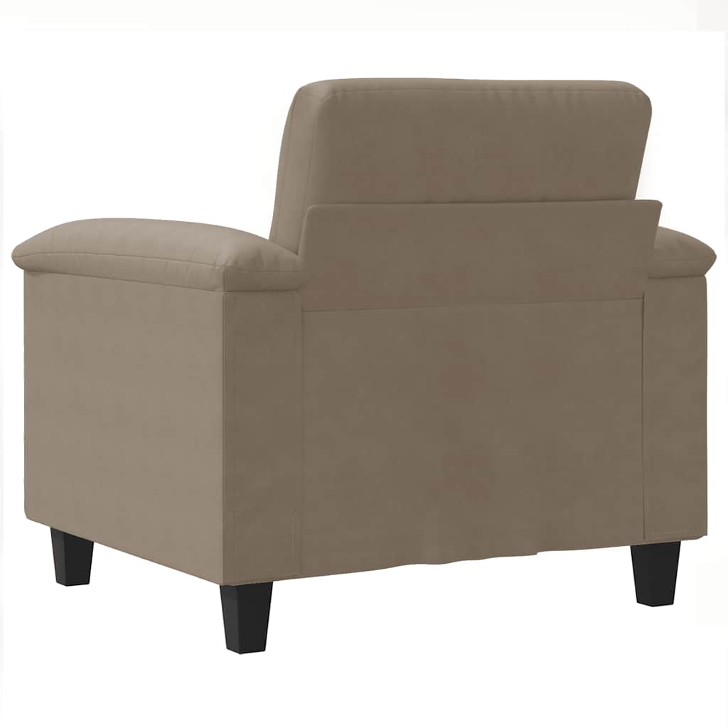 vidaXL Sessel Taupe 60 cm Mikrofasergewebe