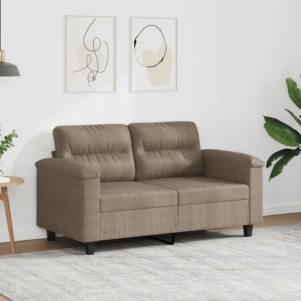 vidaXL Sessel Taupe 60 cm Mikrofasergewebe
