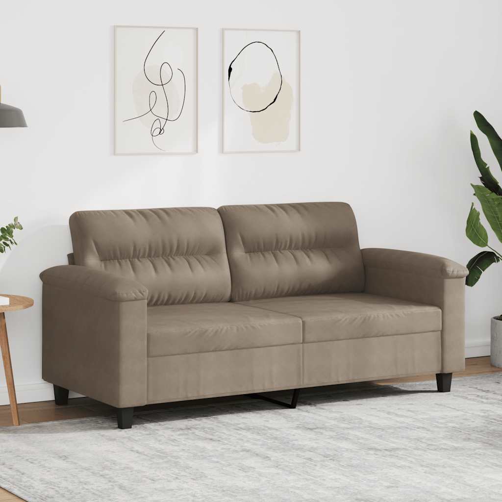 vidaXL Sessel Taupe 60 cm Mikrofasergewebe