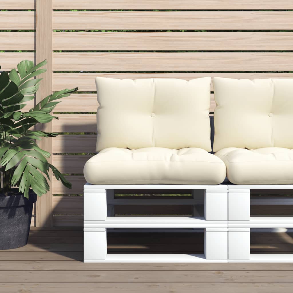 vidaXL Palettenkissen 2-tlg. Anthrazit Stoff