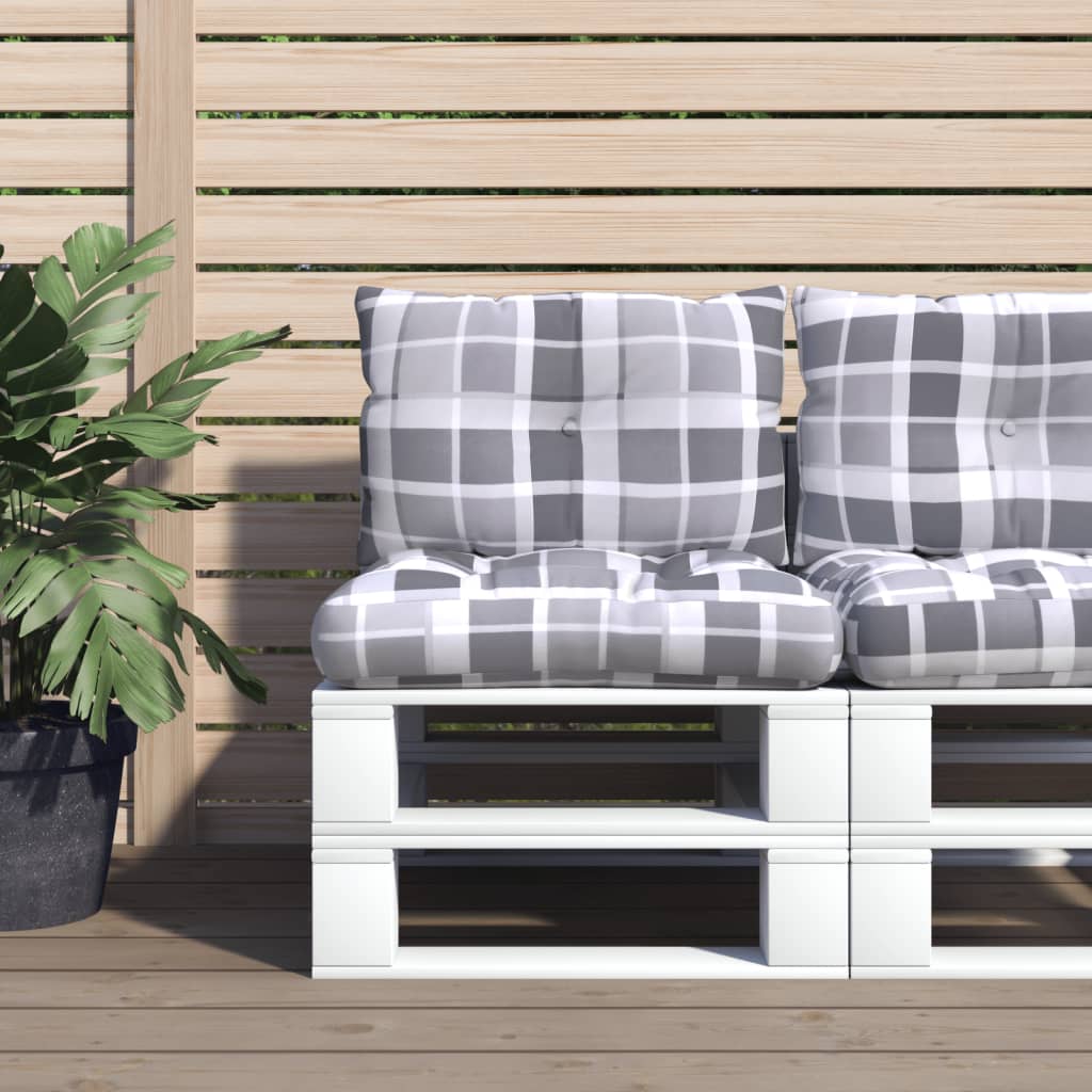 vidaXL Palettenkissen 2-tlg. Anthrazit Stoff