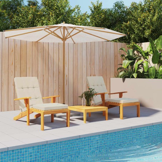 vidaXL Liegestuhl-Auflagen 2 Stk. Anthrazit Oxford-Gewebe