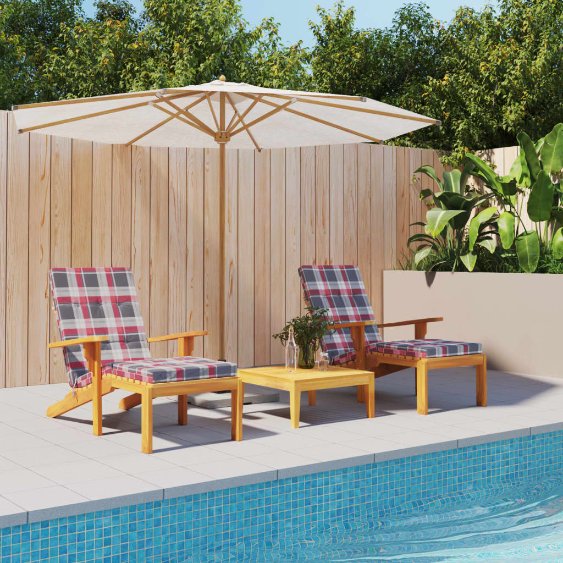 vidaXL Liegestuhl-Auflagen 2 Stk. Anthrazit Oxford-Gewebe